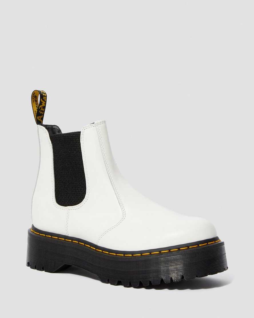 Dr. Martens 2976 Smooth Nahka Miesten Chelsea Nilkkurit - Valkoinen Nilkkurit [108-XOEBDT]